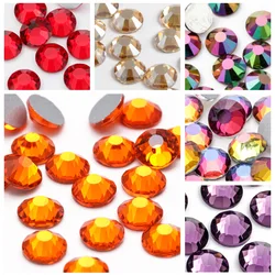 Xiaopu Hot selling 36 Colors SS3-SS30mm Non Hot Fix Flat Back Crystal Rhinestone for Nail Suppliers