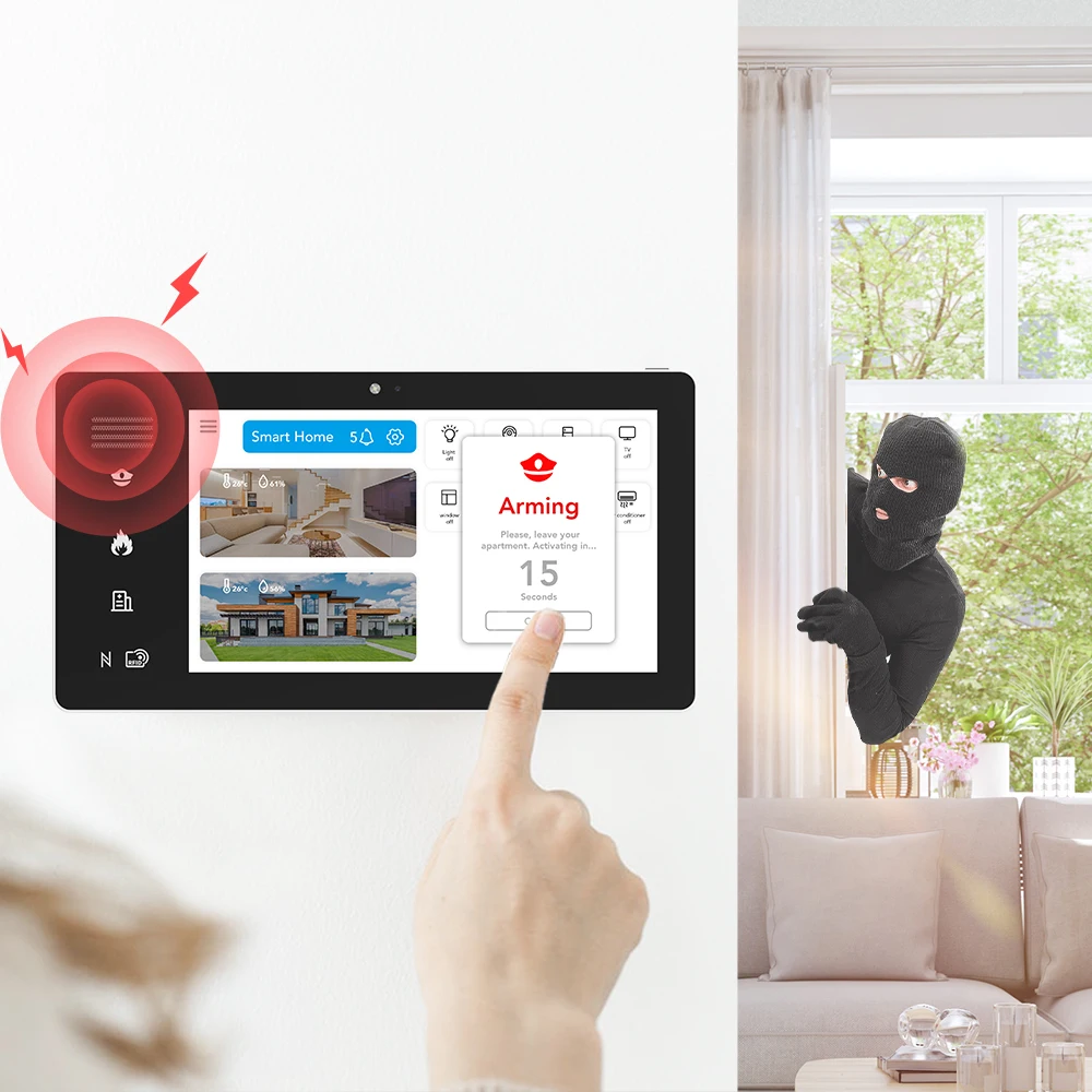 Linux Tablet 7 Inch Zigbee Linux Panel Wifi BT Ble Tablet for Smart Home