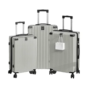 custom logo Fashion Gradient Blue 20 Inch Light Weight 4-Wheel ABS Suitcase with Lock Unisex Carry-On Luggage