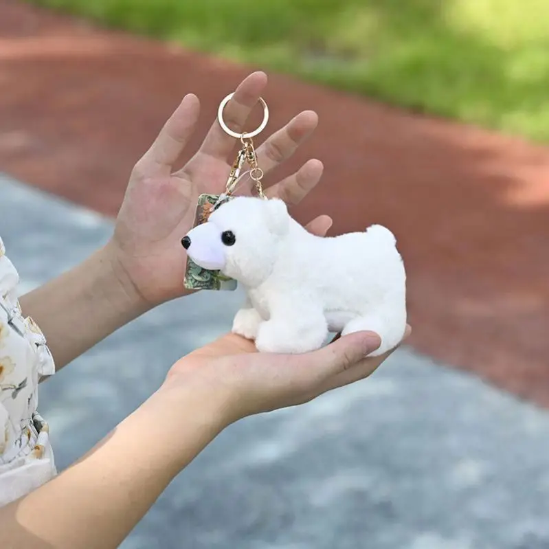 Cute White Polar Bear Plush Keychain - 4.5 Inch Soft Stuffed Animal For Bags & Backpacks