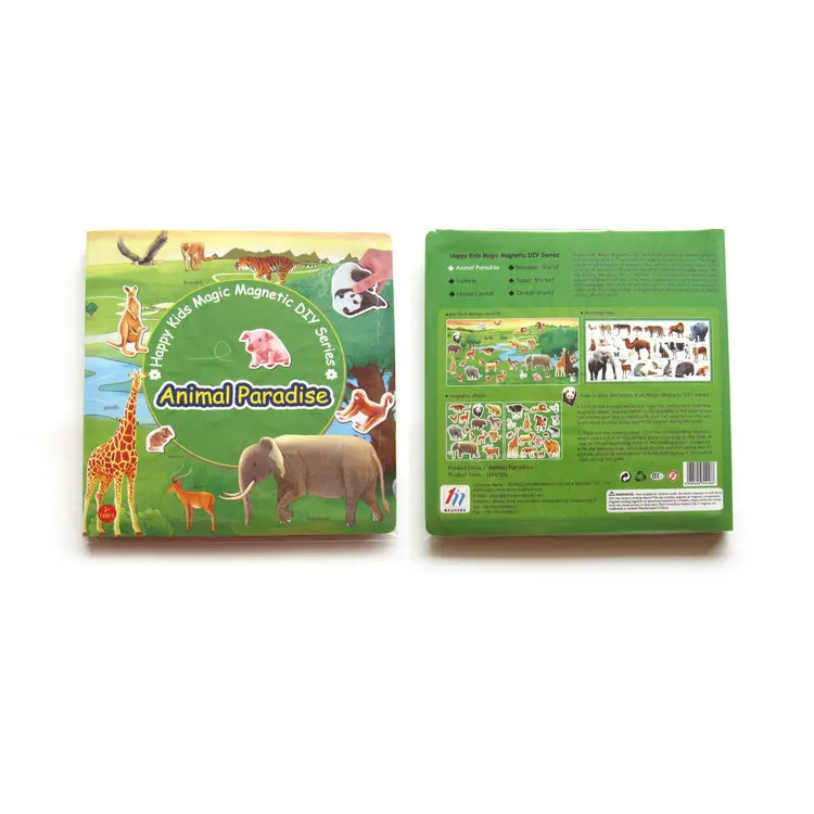 Красочная смешная композитная Магнитная кукла, животные, игра, игрушки, книга для детей