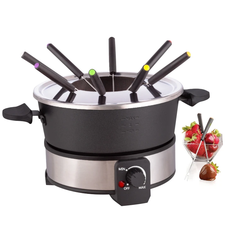 2.0l Cast Alu Hot Plate 8 Fondue Fork Fruit Cheese Fondue Maker