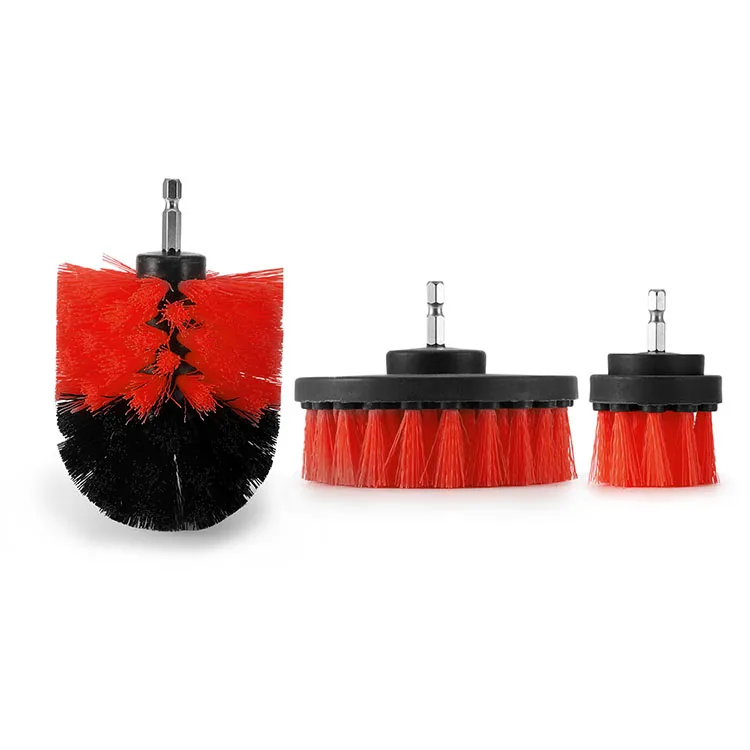 3Pcs/Set Tile Grout Drill Brush Cleaning Power Scrubber Tub Cleaner Attachment