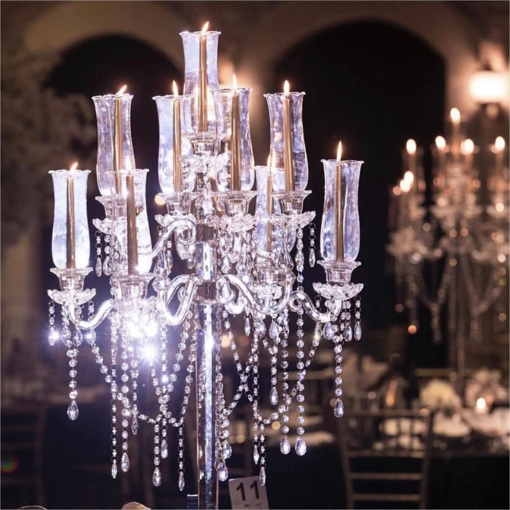 Zt267 New Luxury Wedding Evert Table Centre Piece Hanging Crystal
