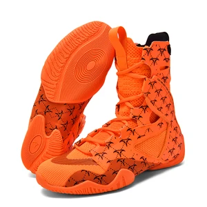 High Quality Custom Men Boxing Boots Professional Breathable Fighting & Wrestling Gym Training Shoes for Summer Winter Exercise