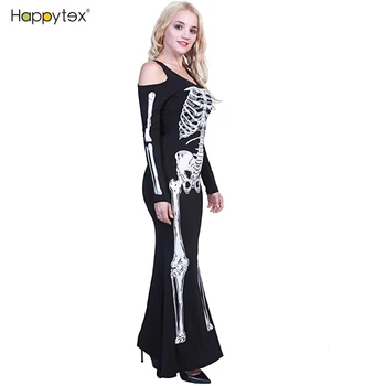 Fashion Digital Printing Skeleton Skull Bodysuit Cosplay Human Halloween Halloween Costumes Women Hot Sale