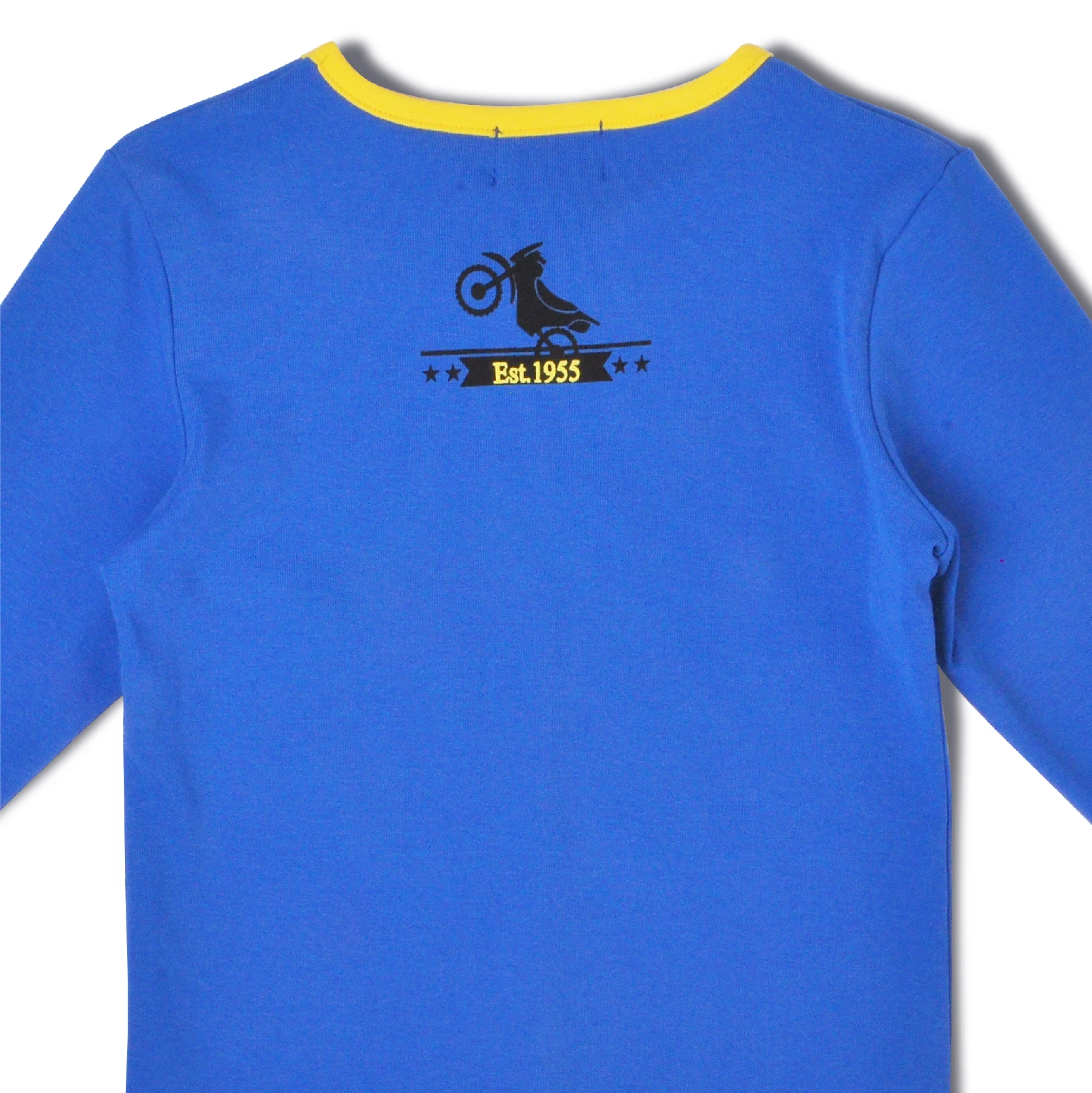 Крутая детская пижама из 100% хлопка с длинным рукавом и круглым вырезом принтом мотоцикла