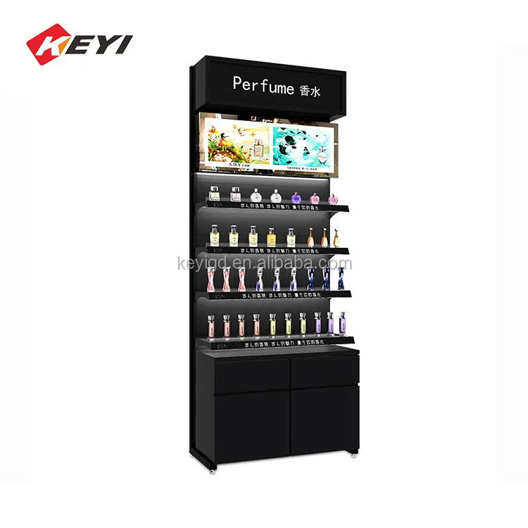 Customized Retail Store Furniture Freestanding Luxury Perfume Display Stand