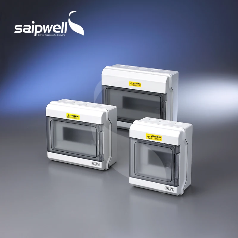 SAIPWELL 63A 32A Three Phase Double Input Power Distribution Box Custom ...