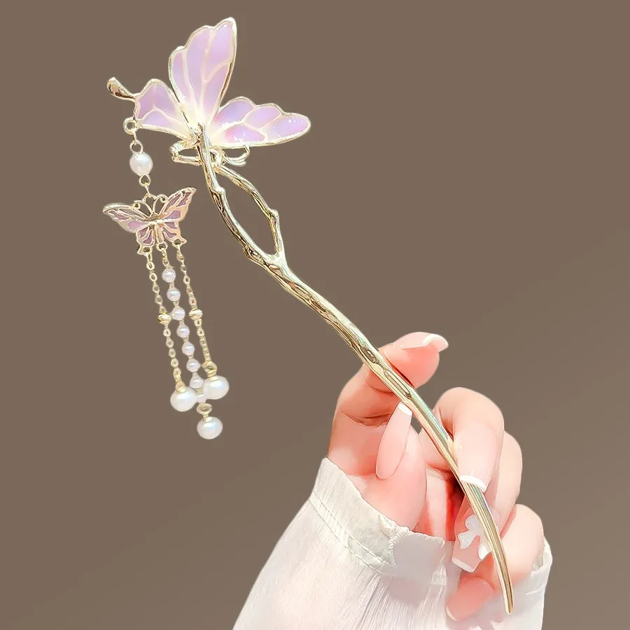 Металлическая заколка для волос в китайском стиле