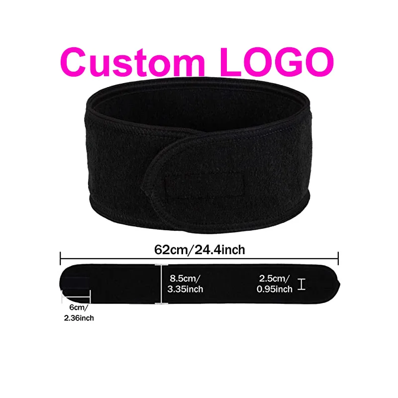 2022 Customise Elastic Makeup Designer Velcro Headbands Custom Logo ...