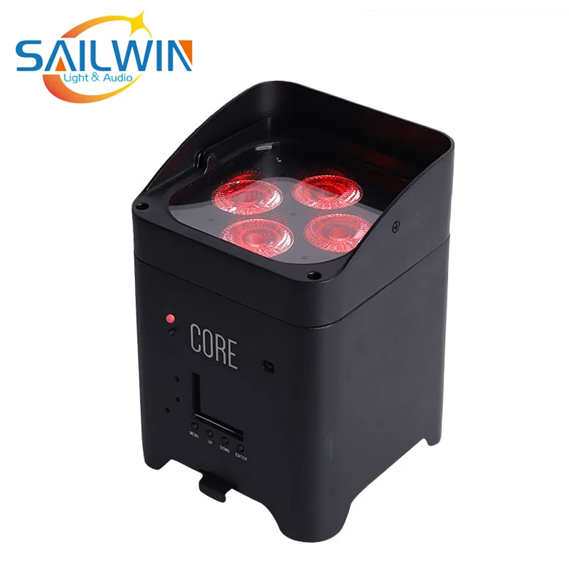 Sailwin Stage Lighting APP Mobile 4X18W  RGBAW UV Battery Powered LED Par Light for Wedding Party