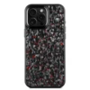 Montatura in metallo nero rosso carbonio