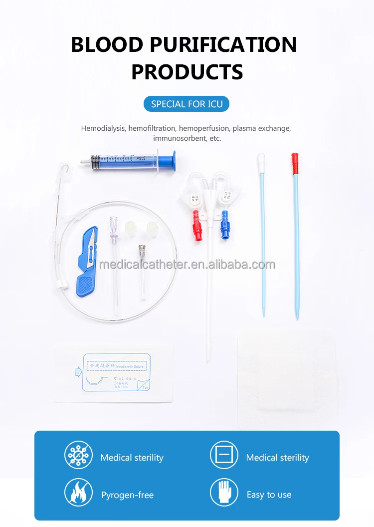 Acute Hemodialysis Catheter/ Dialysis Catheter Set Double Lumen Buy