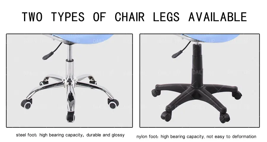 Upholstered Moving Chair with Thin Chair Pads Revolving Adult High Chair Height Adjustable