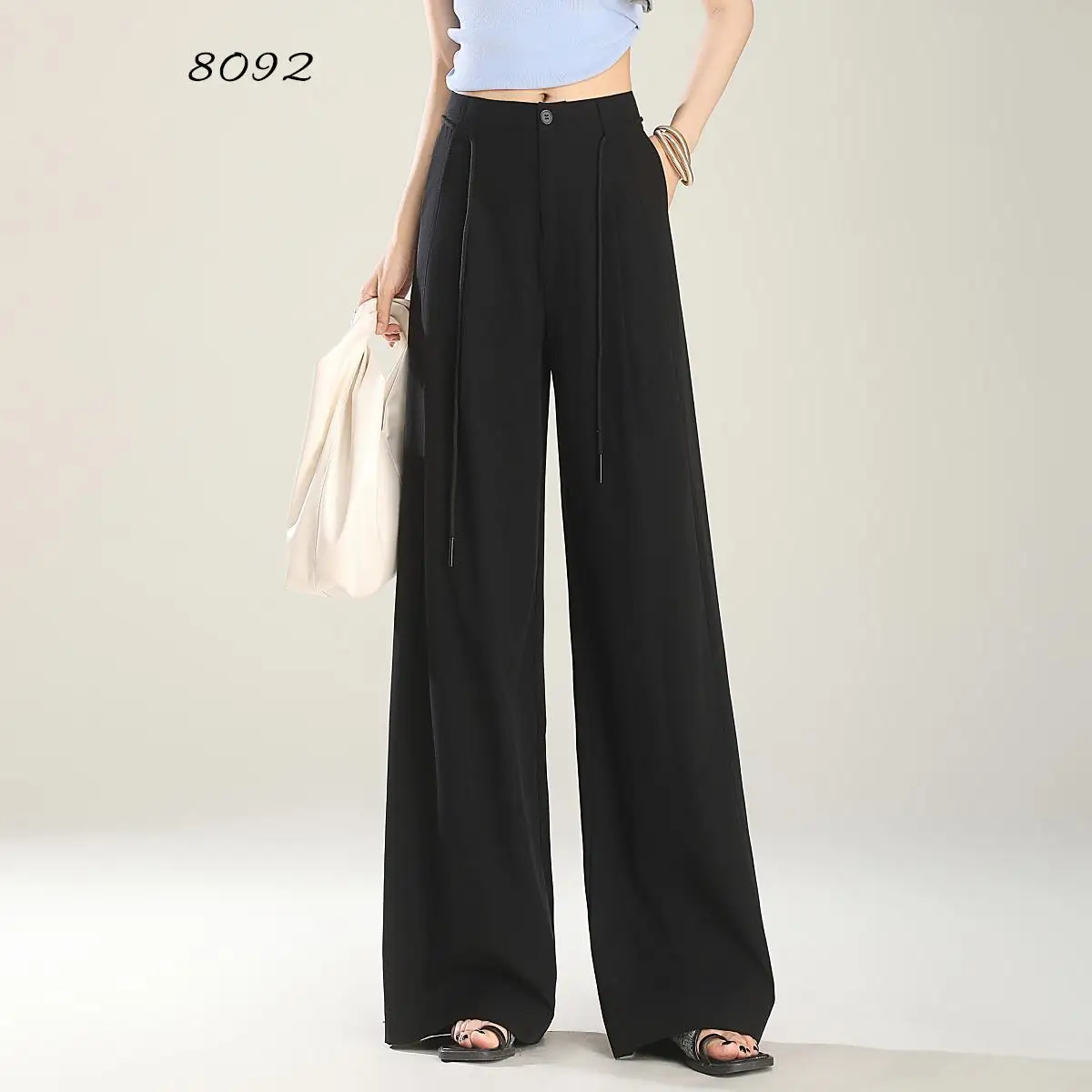 2025 Spring/Summer New Loose Wide Legged Pants Slim Fit Style Straight High Waist Manufacturer Casual Pants
