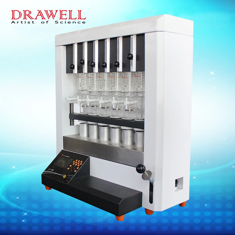 SOX406 Drawell Lab Soxhlet Extractor Apparatus Soxhlet Fat Extraction Soxhlet Fat Analyzer