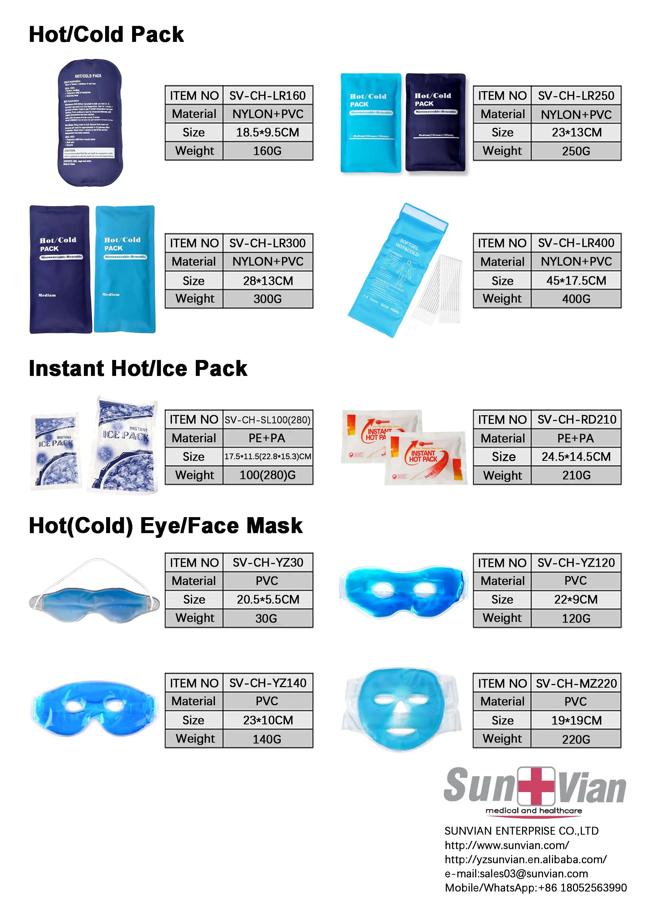 Reusable Hot/Cold Pack Ice Gel Pack supplier