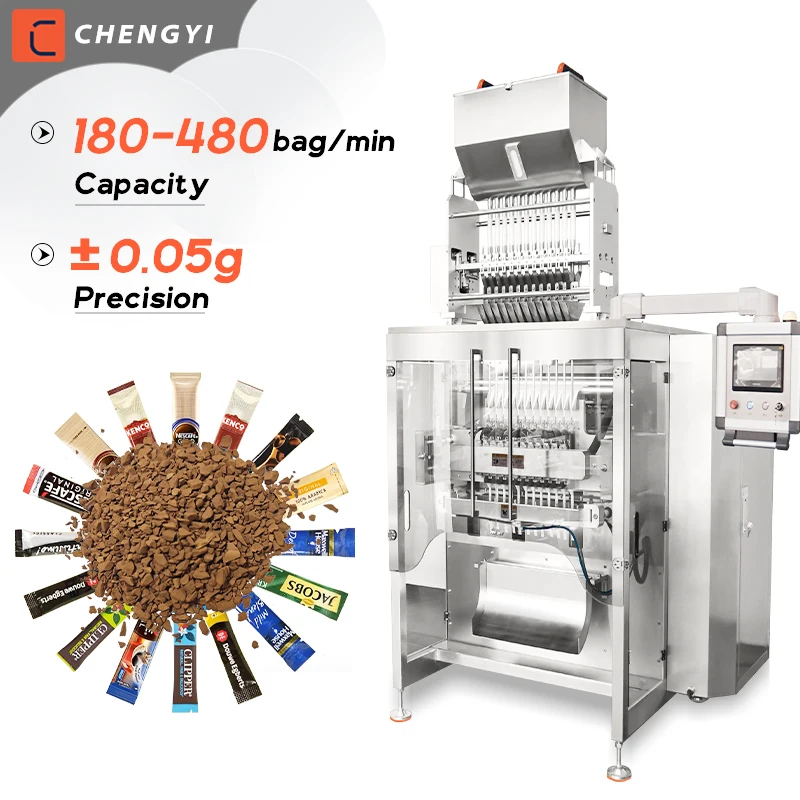 Automatic Multi-Lane Coffee Sachet Packing Machine Coffee Stick Packaging Machine Freeze-dried Coffee Powder Packing Machine