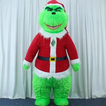 Popular inflatable Christmas mascot costume cartoon character Christmas grinch mascot suit for sale