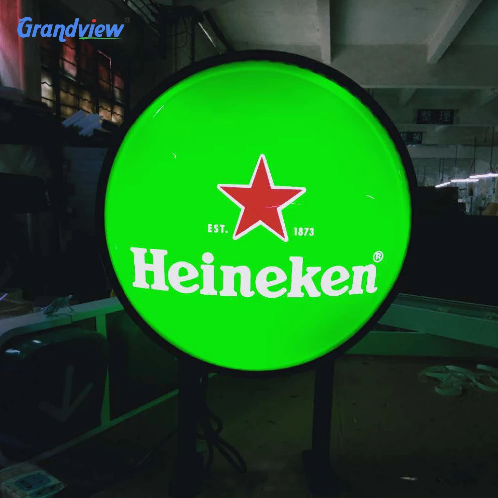 Запираемая и антикоррозийная выставочная напольная реклама наружная Водонепроницаемая алюминиевая панель рекламный щит Круглый Круг Лайтбокс