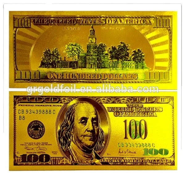 New 10pcs USD 2 dollar 24K Gold Foil Golden Paper Money Banknotes Crafts UNC YZ 
