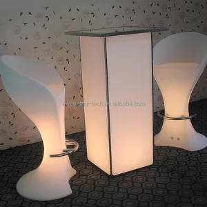 Modern Design Luminous Acrylic Cocktail Table for Home Bar KTV Hotel Restaurant Office Mall Wedding Nightclub