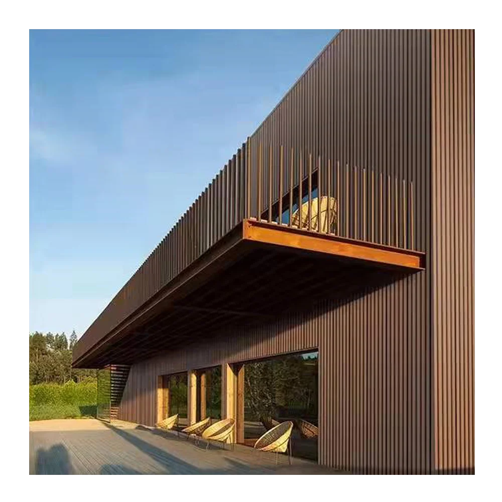 Grille Fluted WPC Wall Panel Indoor Outdoor Clading PVC Slat Board with ...