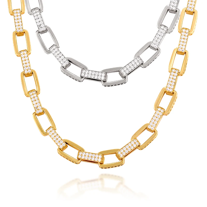 Iced Out Box Chain Wholesale Heavy Gold 