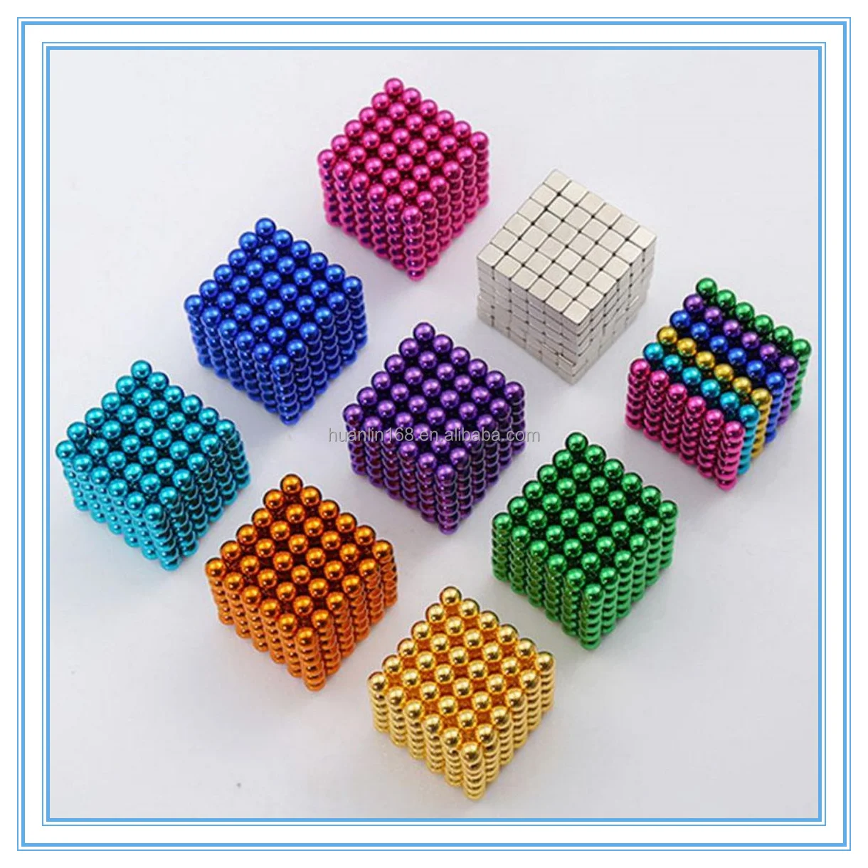 Gold Plated Neodymium Magnetic Balls Custom Rainbow Colored Buck Balls ...