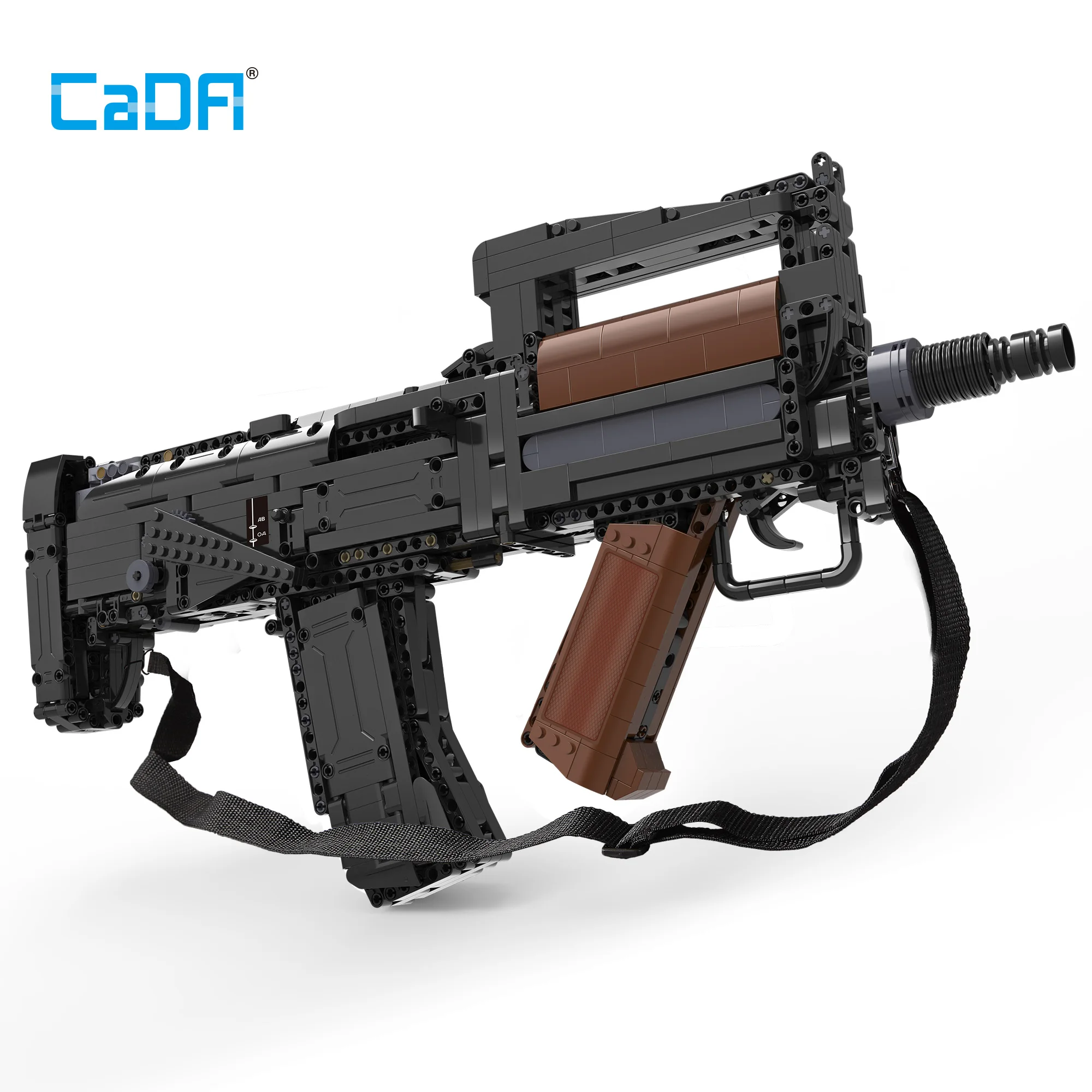ブロック銃 アサルトライフル CADA C81006W 617pcs 輪ゴム銃 ヤマダモール | CaDA ブロックキット ダーツ遊び 銃のおもちゃ