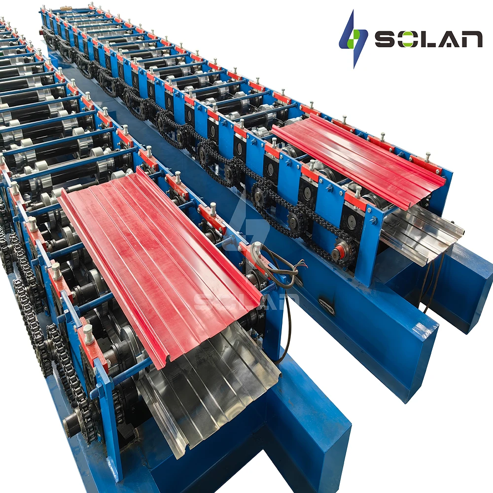 Construction Aluminum Roof Standing Seam Roll Forming Machine For Sale