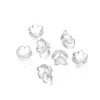 Glass flower beads - transparent