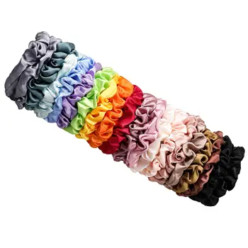 Satin Silk Hair Ties Small Scrunchies For Women Girls Ponytail Holders ...