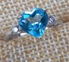 natural blue topaz ring Style 7