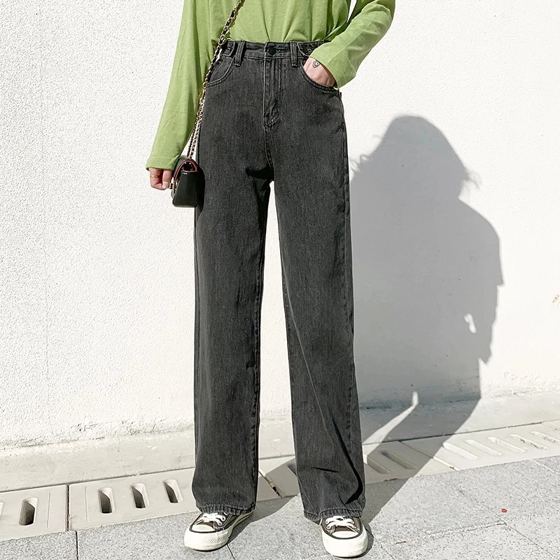 Pantalones Vaqueros De Cintura Alta Para Mujer,Ropa Vaquera De Pierna  Ancha,Ropa De Calle Azul,Pantalones Rectos Vintage De Calidad 2021 - Buy  Las Mujeres Streetwear Vaqueros,Streetwear Vaqueros Para Las  Mujeres,Pantalones Rectos De Moda