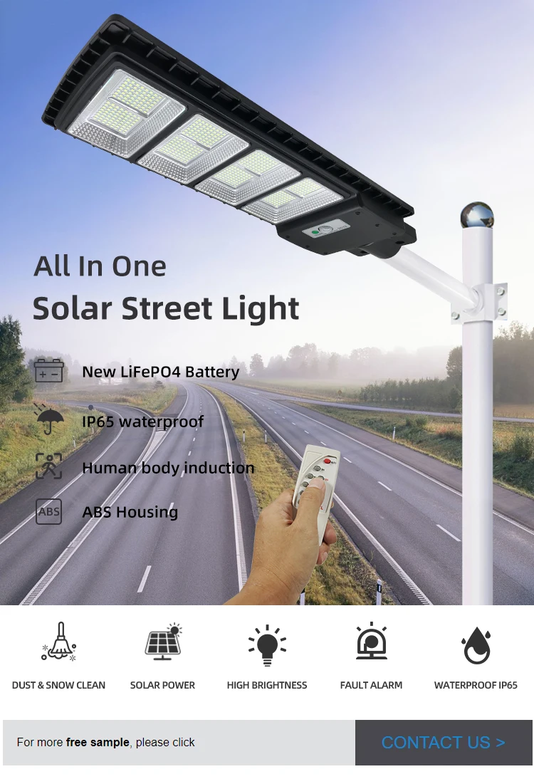 Hot Sale Solar Street Light with All in One Solar Lamp with radar Sensor Good Price in Outdoor
