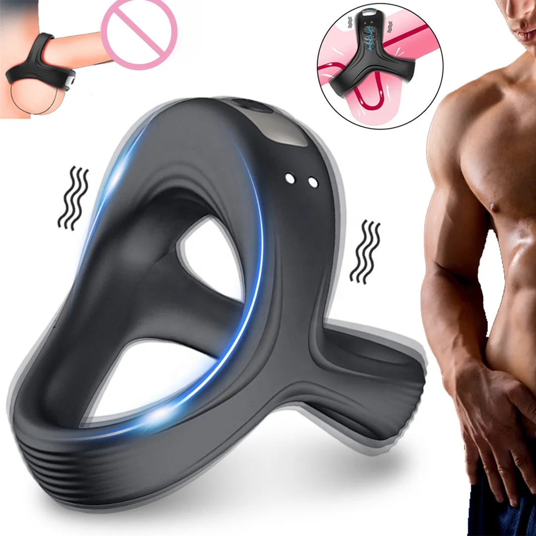 Hot Selling Male Penis Cock Ring Vibrator Sex Toys for Man Male Delay  Ejaculation Adult Vibrating Ring
