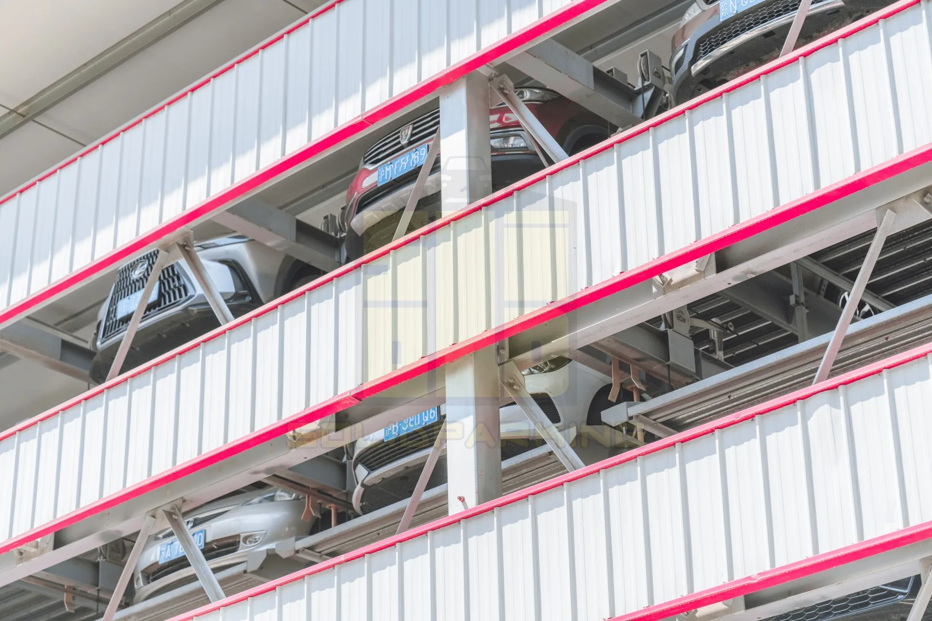Low Price 2-Floor Four-Post Puzzle Parking System for Car Storage Project
