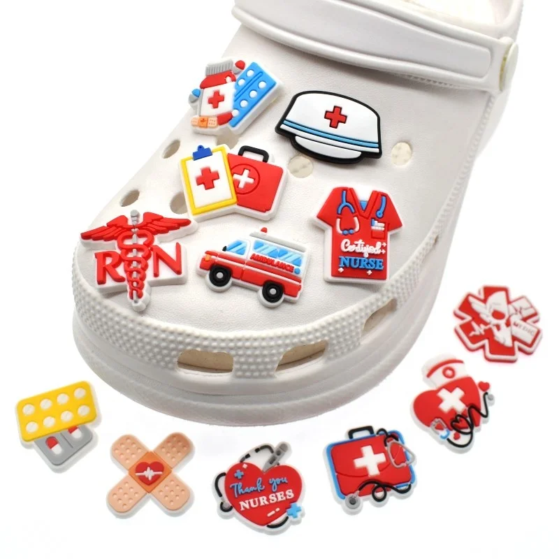 Medical Pill Medicine Dental Teeth Stethoscope Croc Shoe Charms Doctors