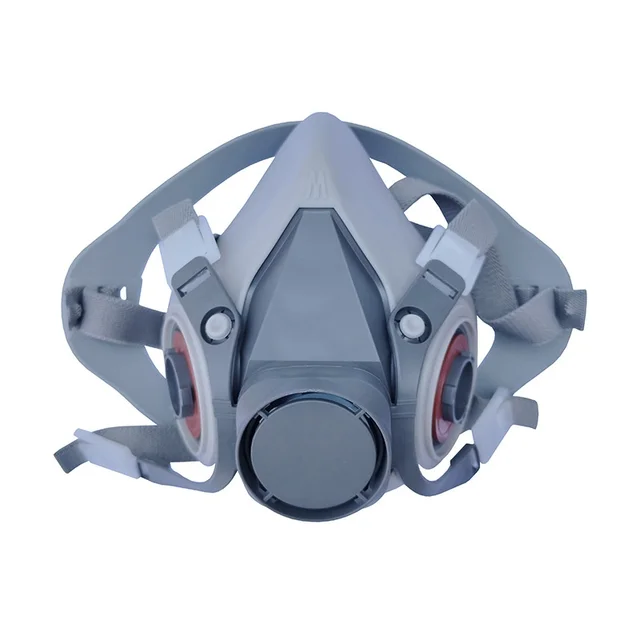 Silicone Disposable Half Mask Anti-Odor & Anti-Dust Gas Mask with Self-Priming Filter for Spray Paint Pesticide Flat Pattern