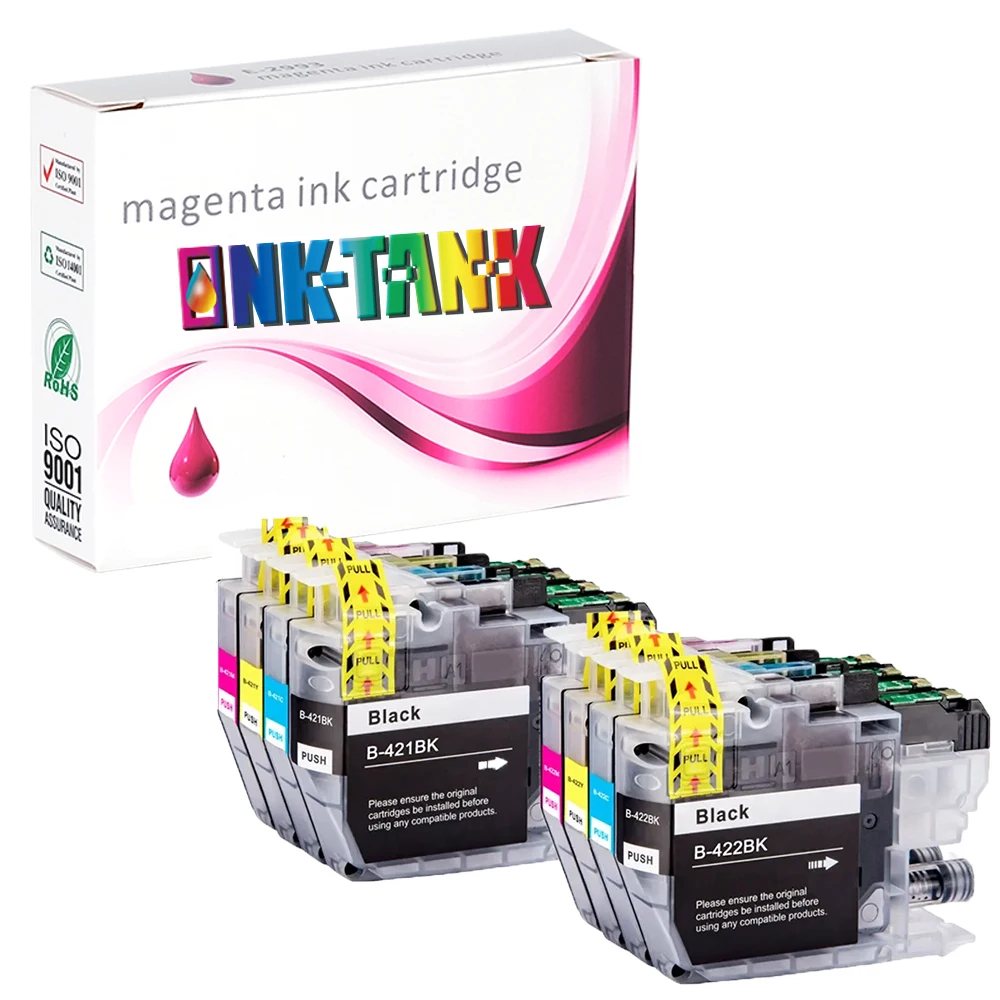 NMJETPRINT LC421XL Cartuchos De Tinta Compatibles Brother LC421 XL LC-421VAL Con Chip Nuevo Compatible Para Impresora Brother DCP-J1050DW DCP-J1140DW DCP -J1800DW MFC-J1010DW (Color, 4PCS
