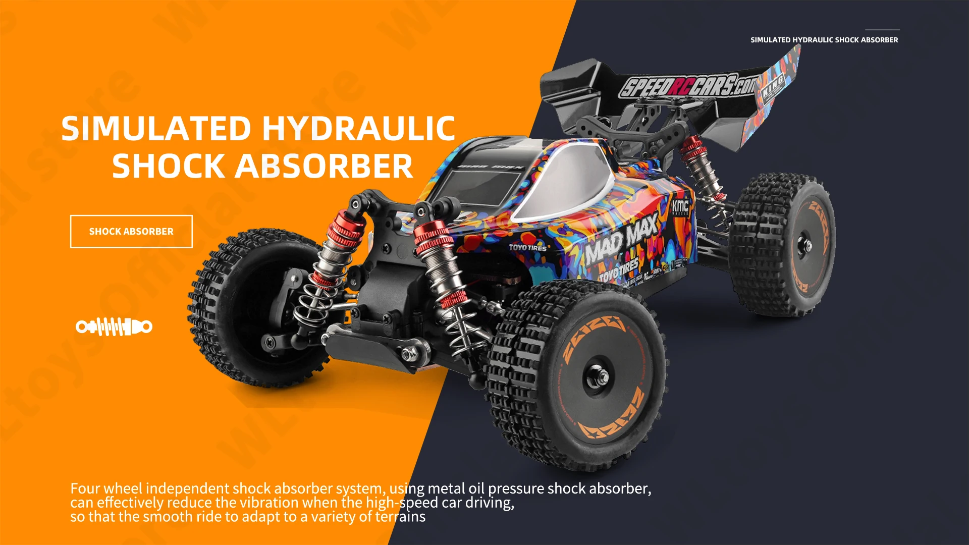 High Quality Hot WLTOYS 184016 Brushless Motor 75KM/H RC Truck