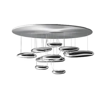 Mercury floating water droplet dining room lamp modern simple creative bedroom ceiling chandelier