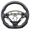 Leather+carbon fiber+red stitching with carbon trim