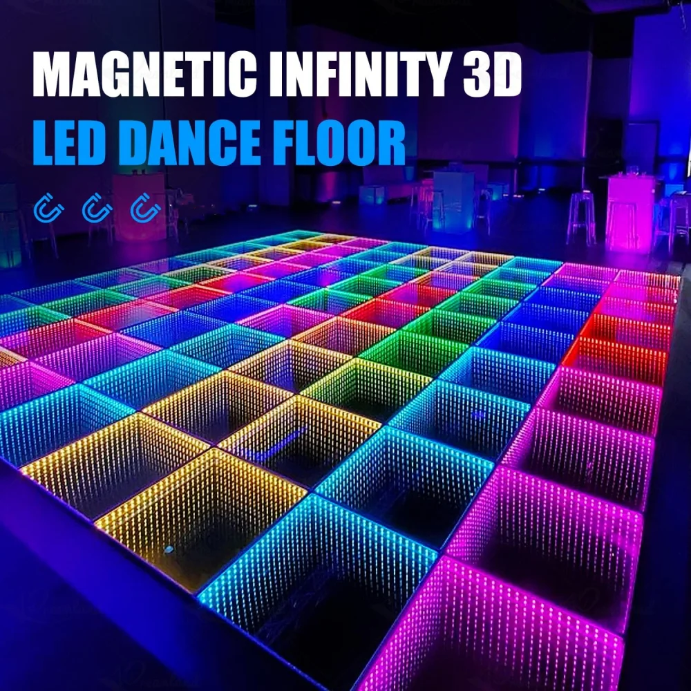 MJ Infinity 3D RGB LED Dance Floor Panels for DJ, Wedding, Party Events ...