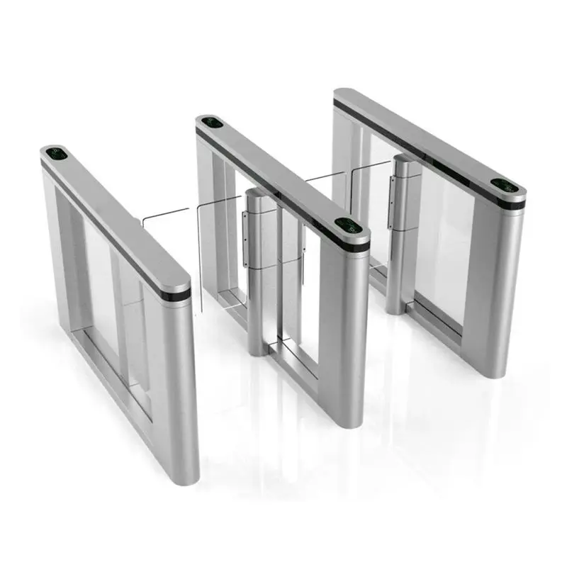 Dry Contact Flap Barrier Gate Electronic Acrylic Glass Swing Barrier Turnstile