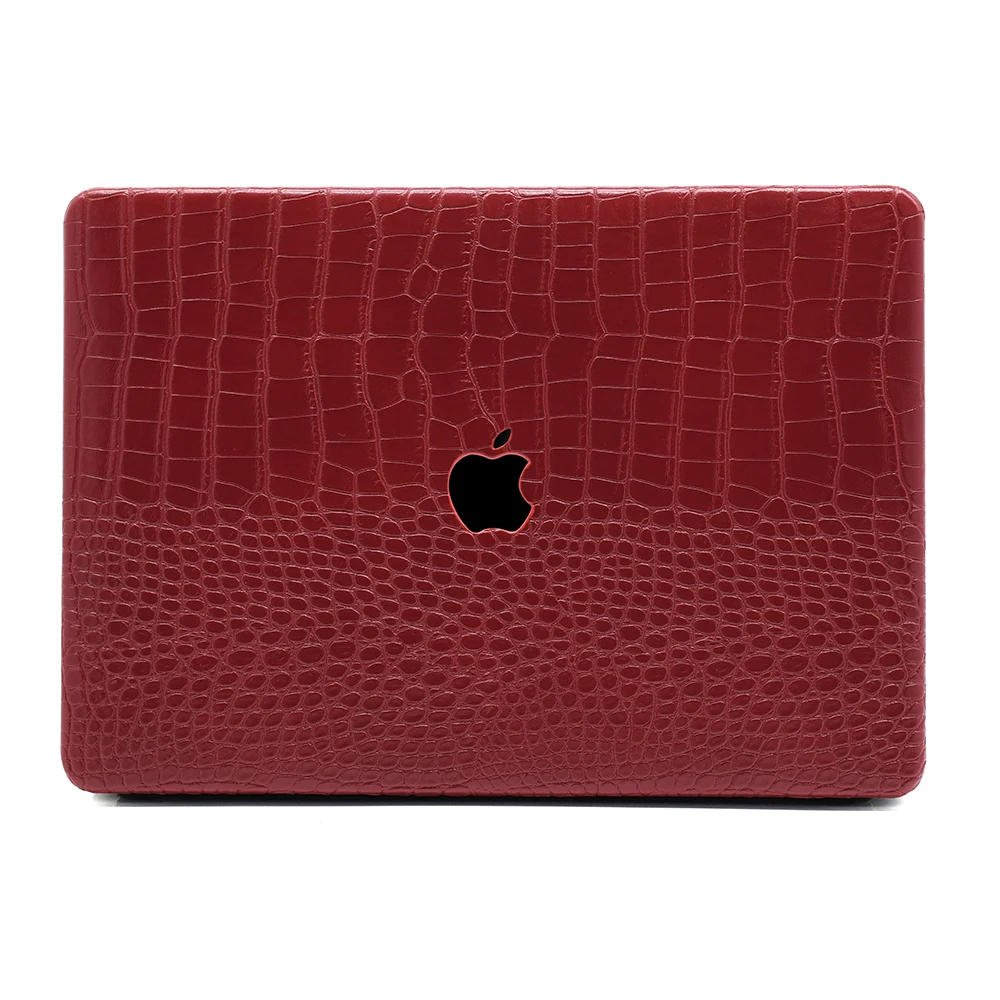 DTangLsm Custodia Rigida Pelle Coccodrillo Per MacBook Air 13" (2018-2022) A2337 A2179 A1932 - Con Copertura Tastiera
