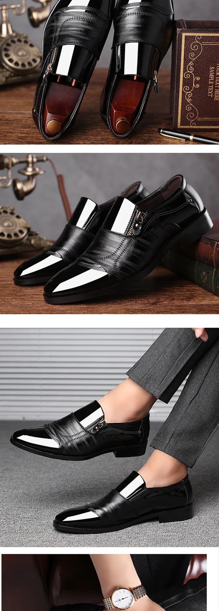 Luxury Business Oxford Leather Shoes Breathable Dress Shoe Summer 2024 ...