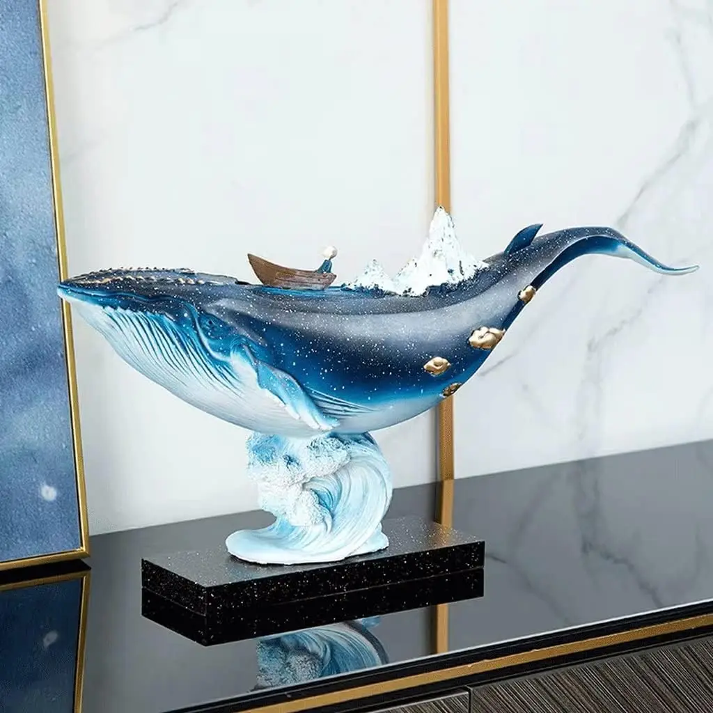 Customizable Chandelier Whale Decoration Entrance TV Cabinet Living Room Home Art Decoration Housewarming Gift Home Decor